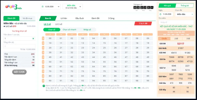 Lô Đề 3 Miền Tại VaoBet Trải Nghiệm Cá Cược Số Học Đẳng Cấp Nhất Hiện Nay