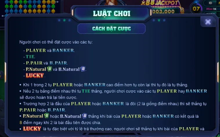 Nổ Hũ Baccarat Lucky 88 Tại VaoBet Cơ Hội Chinh Phục Jackpot Hàng Tỷ Đồng