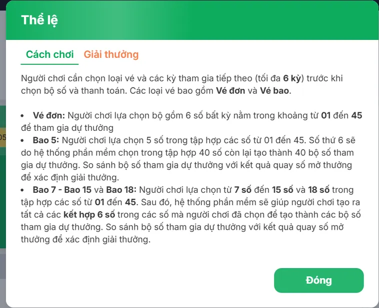Mega 645 VaoBet Trò Chơi Quay Số May Mắn Có Giá Trị Thưởng Khủng Nhất