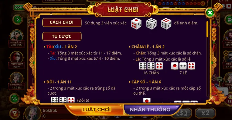 Trải Nghiệm Sicbo Tài Phú Tại VaoBet Đỉnh Cao Với Tỷ Lệ Thưởng Cực Hấp Dẫn